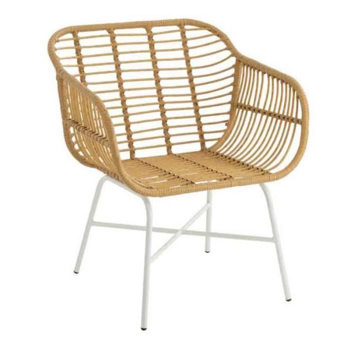 chaise de jardin design "celeste" 82cm naturel beige