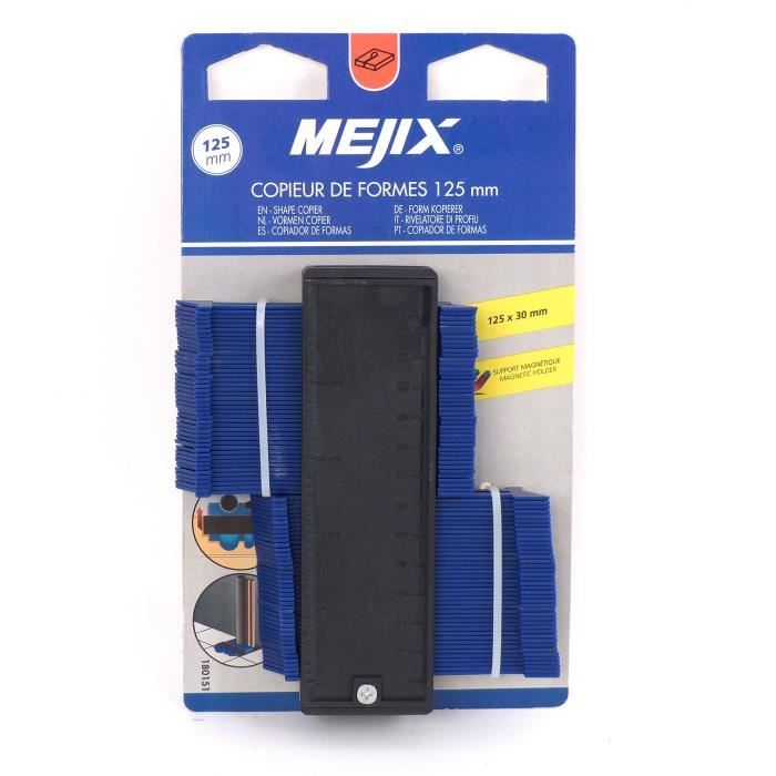 Copieur de forme 2 côtés MEJIX avec aimants - Plastique - Garantie 2 ans -  Bleu - 125 mm - Cdiscount Bricolage