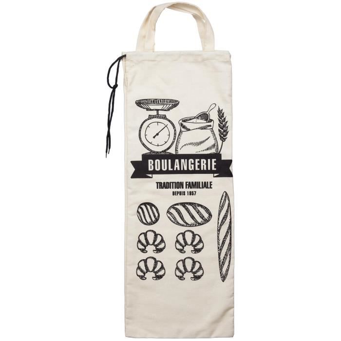 Sac A Pain Bistrot Rangement Retro Pour Cuisine Boulangerie Blanc