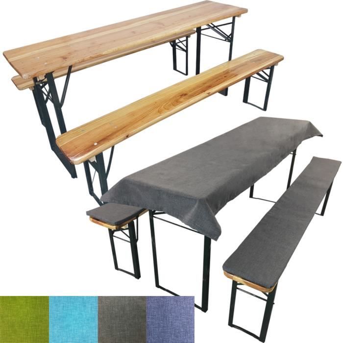 Set 1 Table De Brasserie 177x45x76 Cm 2 Bancs 177x25x46 Cm