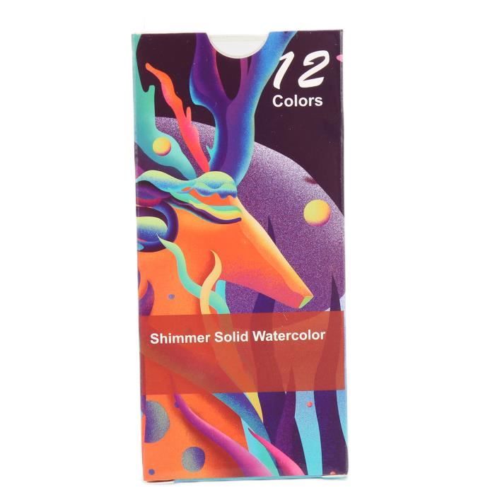 Kit Peinture Aquarelle Débutant - 12 Couleurs, Livre D'Exercices, Pinceau, Pour Enfants Et Adultes