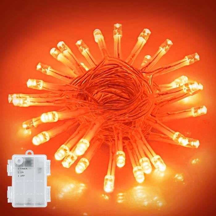 Guirlande Lumineuse Extérieur 3 M - 15 LED Avec Minuterie | IP65 Étanche, Fonctionne Sur Piles | Pour Jardin, Noël, St-Martin