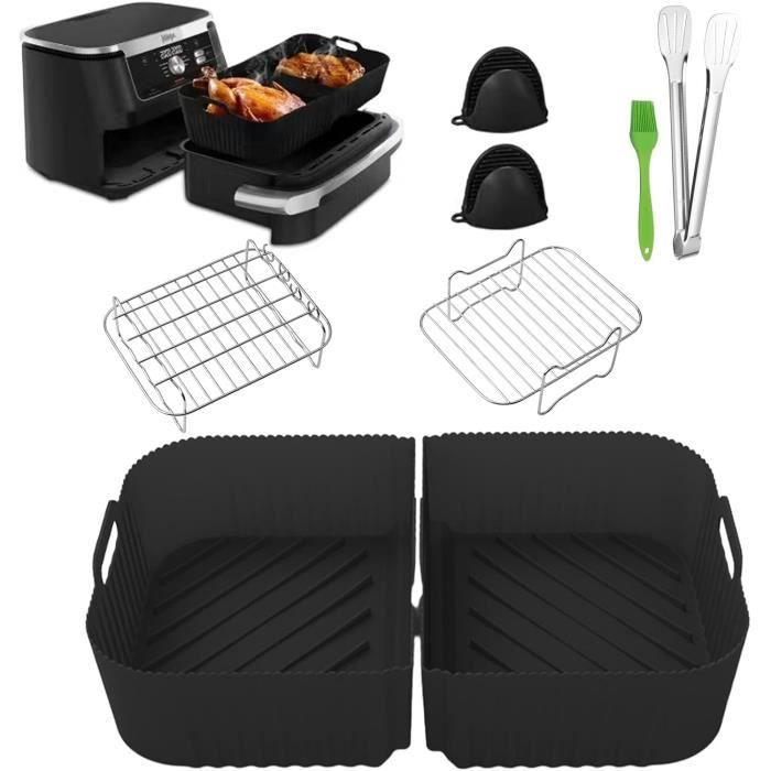 Immver Air Fryers Accessories For Ninja Dual Air Fryers AF300UK AF400UK AF451UK, Set Of 8, 2
