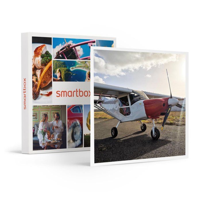 SMARTBOX - 30 min de baptême de l'air en ULM avec initiation au pilotage au sud de Bordeaux - Coffret Cadeau | 30 min de baptême de