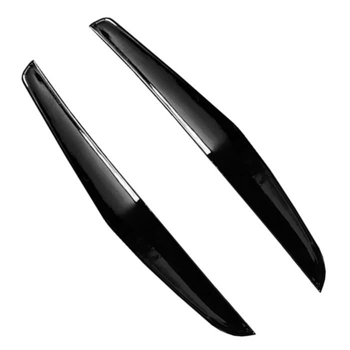 Kit Lèvre Pare-chocs Avant 3 Pièces - ABS Noir Brillant, Universel, Design Aérodynamique