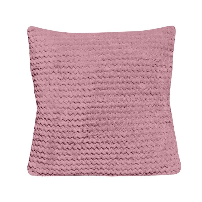 Coussin 45x45 cm COCOONING vieux rose, par Soleil d'Ocre
