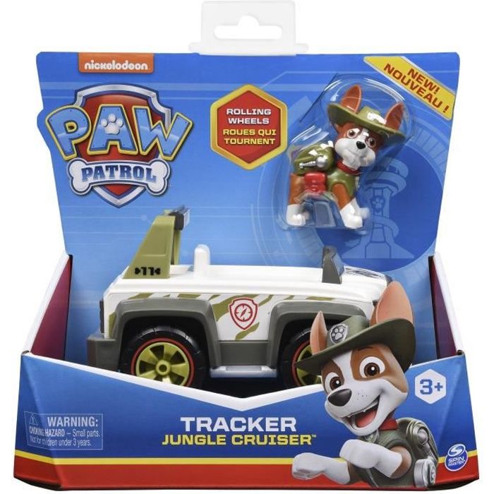 PAT PATROUILLE - VEHICULE + FIGURINE amovible TRACKER Paw Patrol - 6059511  - Jeu Jouet Enfant à partir de 3 ans - Cdiscount Jeux - Jouets