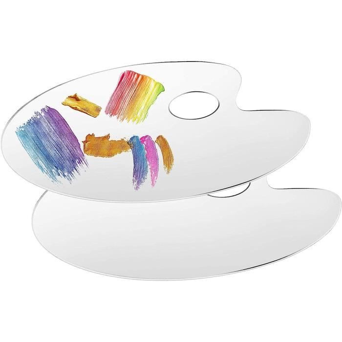 Palette De Peinture,2 PCS Acrylique Palette Peinture En