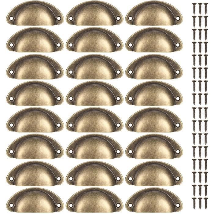 Lot De 8 Poignées Coquille Coque Armoire Tiroir Commode Buffet