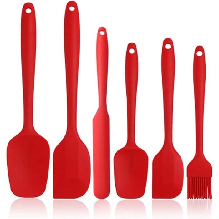 Spatule à Crêpes En Silicone Résistante à La Chaleur - Tête Ronde 13 Cm, Longueur 25 Cm - Pour Poêles Antiadhésives