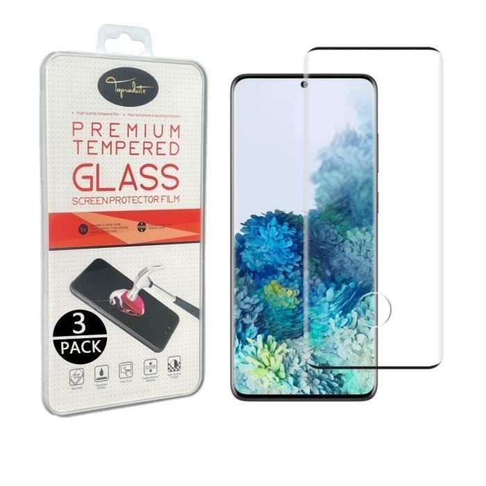 [3pack] Film de protection 3D Verre trempé pour Samsung Galaxy S22 Ultra 5G [Toproduits®]