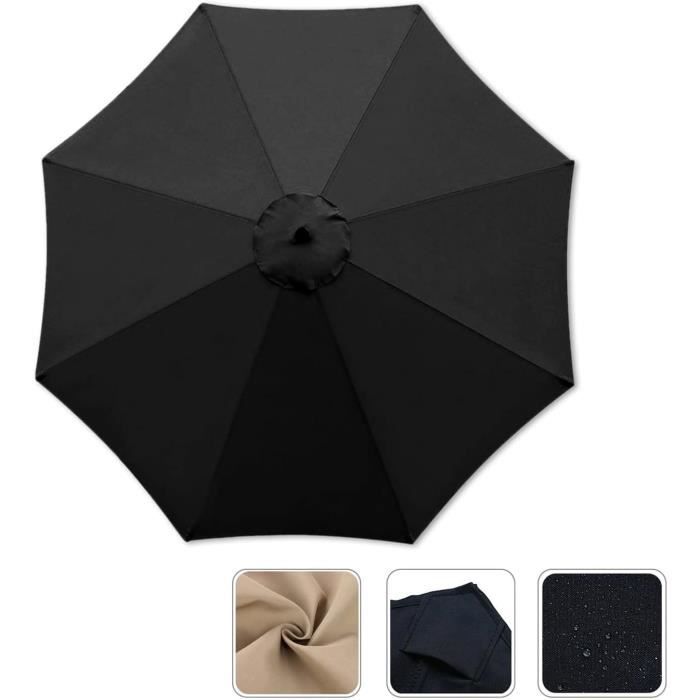 Lot De 3 Anneaux En Silicone Pour Parasol De Table - Noir - Diamètre 4,6 Cm - Stabilisateur Terrasse Jardin