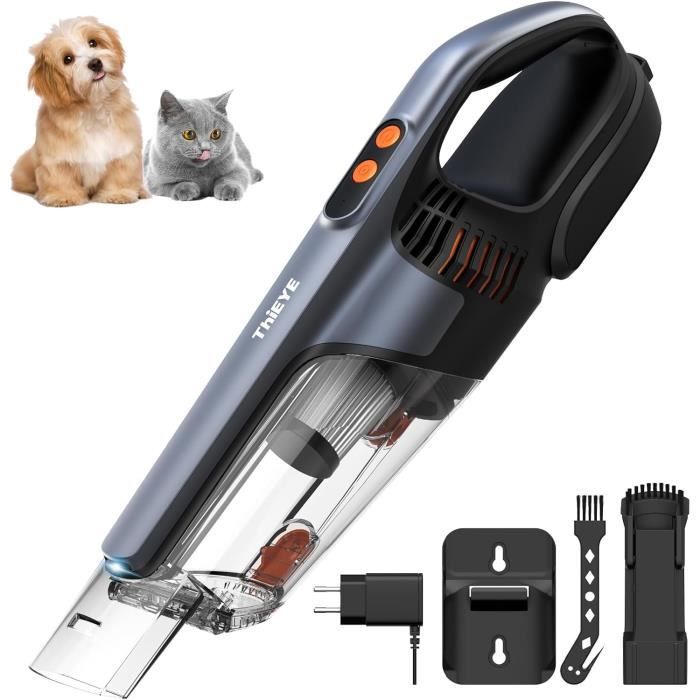 Aspirateur à Main Sans Fil JiaWell 10000Pa - Mini Aspirateur Voiture, Sec & Humide, Portable, Avec Filtre HEPA Lavable - Noir