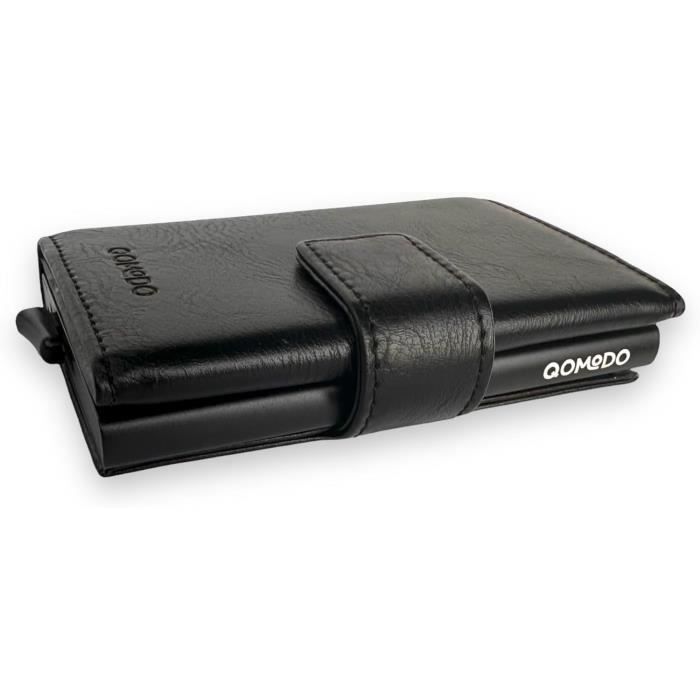 Portefeuille Mini RFID Pour Cartes De Crédit - Cuir Noir - Clip Pour Homme - Neuf Avec étiquettes