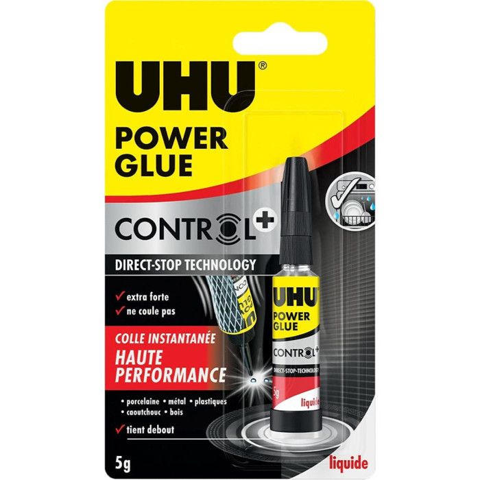 Colle extra forte - Tous supports - Transparente - UHU Power Glue ...