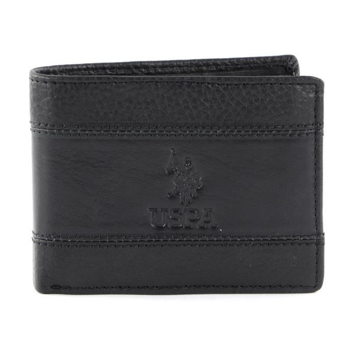 u.s. polo assn. horizontal wallet with coin and flap black [148362] -  porte-monnaie porte monnaie