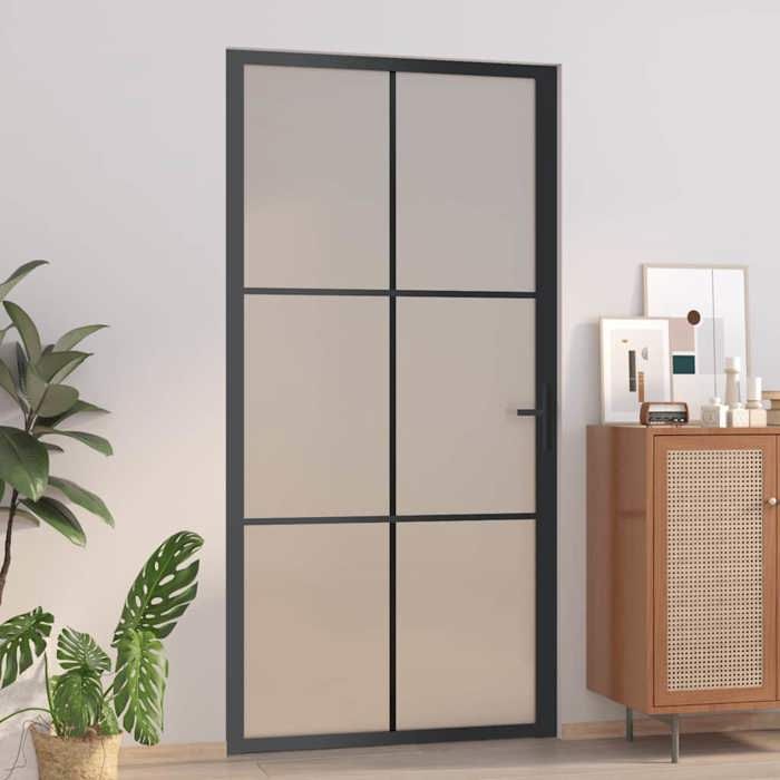 VIDAXL Porte intérieure verre et aluminium 102 5x201 5 cm