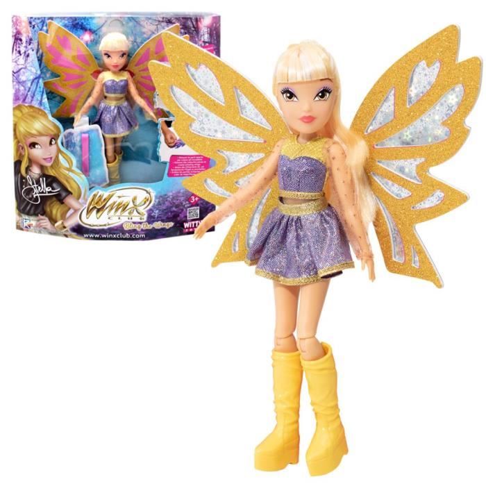Poup e Winx Club Stella Bling the Wings avec ailes holographiques