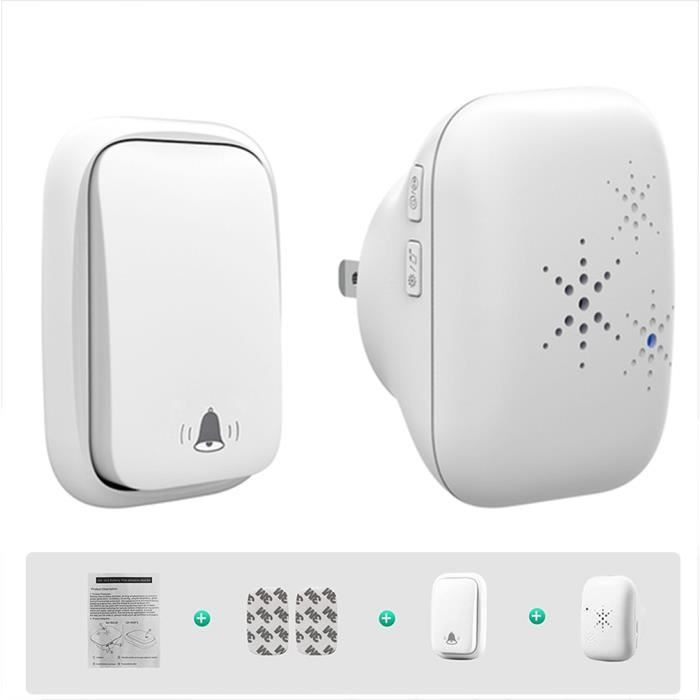 SONNETTE,1 Set W-LES USA--sonnette'extérieur sans fil, étanche, sans ...