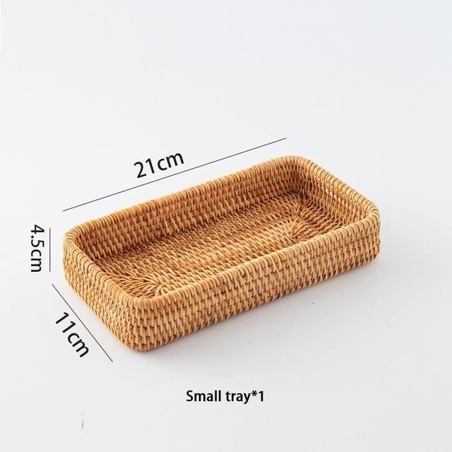 Panier En Osier Naturel - Pour Fruits, Bonbons, Snacks, Décoration De Table Ou Rangement (fait Main) - 3