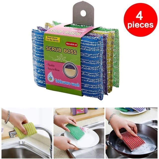 Duzzit Lot De 5 éponges Métalliques Pour Casseroles Anti-adhésives - Nettoyage Sans Rayer