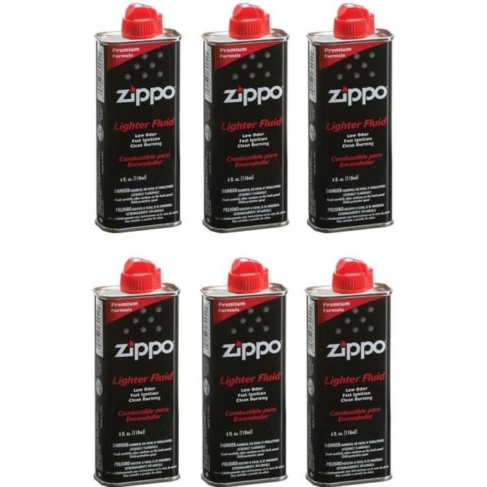 Lot de 6 flacons d'essence pour briquet Zippo - Cdiscount Au quotidien