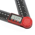 Drfeify détecteur d'angle Inclinomètre d'angle d'instrument numérique en acier inoxydable de haute précision à 360 degrés (200-1