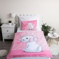 Marie Cat Disney - Parure de Lit Coton Bébé - Housse de Couette 100x135 cm et une Taie d’oreiller 40x60 cm-1