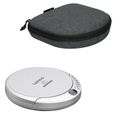 Lecteur CD/MP3 portable avec protection anti-choc et étui de rangement pratique avec powerbank intégrée - Lenco -  - Noir-Gris-1
