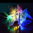 Chaîne lumineuse d'énergie solaire 12led fibre papillon chaîne lumineuse solaire décoration de jardin de Noël-1