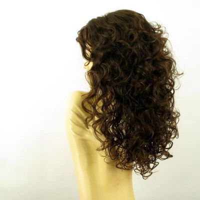 Perruque Longue Femme Châtain Méché Cuivré AGNA 6H30 - Synthétique - Neuf Avec Étiquettes