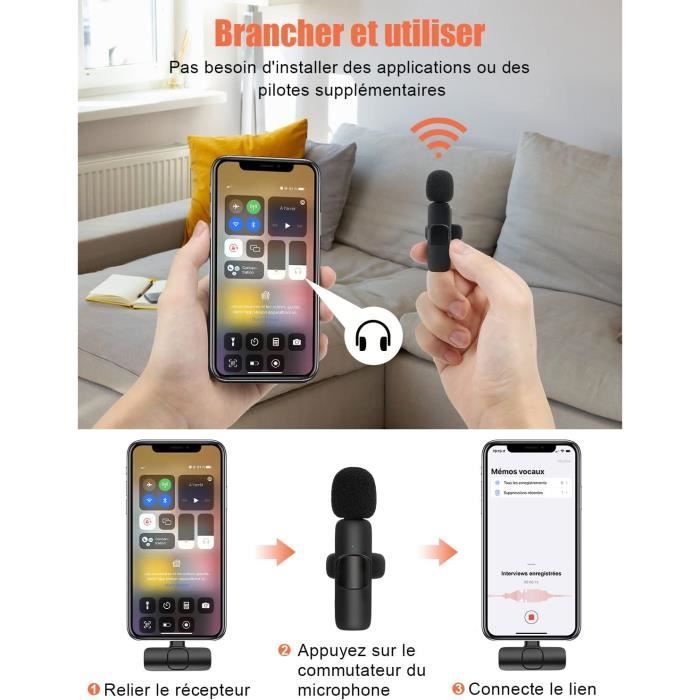 Generic 2x Micro-cravate sans fil Mini micro portable pour Appareils Photo  avec Jack - Prix pas cher