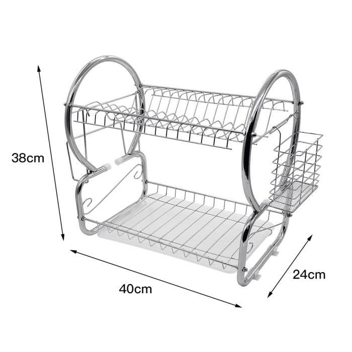 Egouttoir A Vaisselle Cuisine Extensible, Égouttoir Bec Verseur Pour L