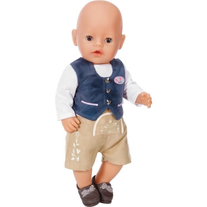 V tements pour poup e BABY born traditionnelle 43 cm Bleu Brun