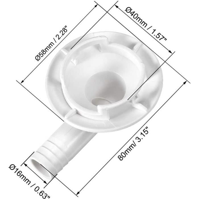 Connecteur De Tuyau De Vidange Climatiseur 42 Mm - Pour Mini-Split Et Unités AC - Plastique Flexible