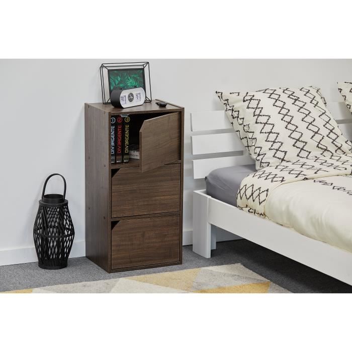 Iris Ohyama Meuble Rangement Bibliothèque CX-2 40cm - Marron Clair