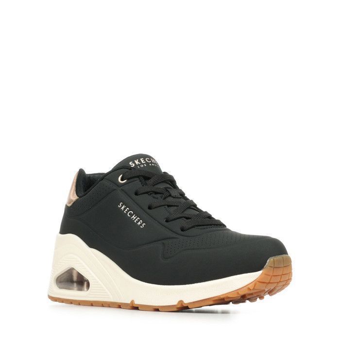Skechers Uno Wedge - HI Steps Chaussures pour Femme Noir 177520-BLK ...