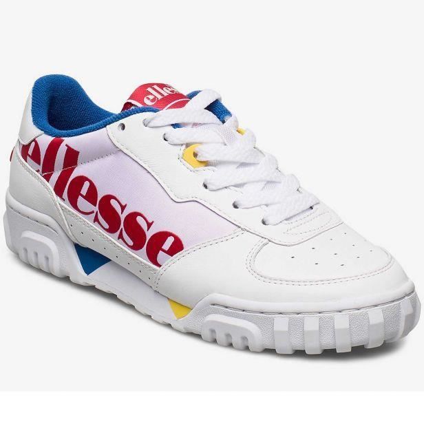 Basket Ellesse Femme Blanc Cuir Lacets plats Blanc