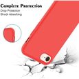 Coque iPhone Se (2020) [avec Verre Trempé], Silicone Liquide Housse Case Anti-Choc Anti-Rayures Protection Complète Cover ÉQ6380-2