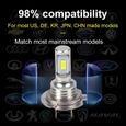 Ampoule H7 LED pour Voiture Ampoules Phare de Haut Qualité IP68 6000K lumière Blanche pour Voiture 2PCS-2