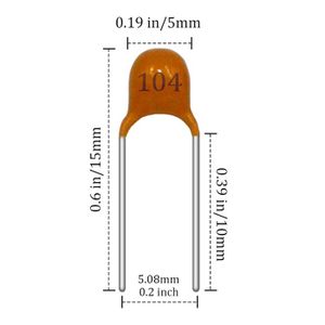 Lot De 8 Condensateurs 0.33 UF 63V - Référence 33J63 - Pour électronique