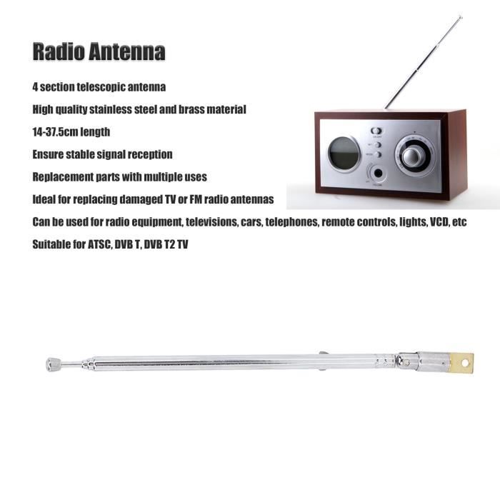 Antenne radio FM DAB - Antenne télescopique avec base magnétique et câble  d'extension de 3 m - Pour réception radio stéréo : : High-tech