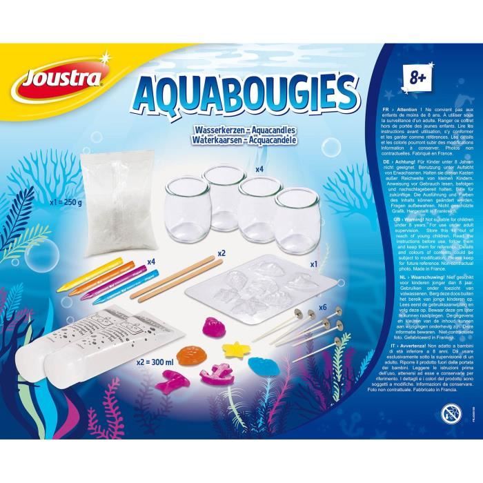 Kit de création de Bougies Aqua - JOUSTRA - AQUABOUGIES - Enfant - 8 ans -  Mixte - Cdiscount Jeux - Jouets