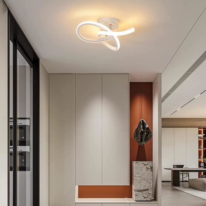 Plafonnier LED 18W 4500K SENQIU - Noir Ø23cm - IP40 - Pour Salle De Bain, Cuisine