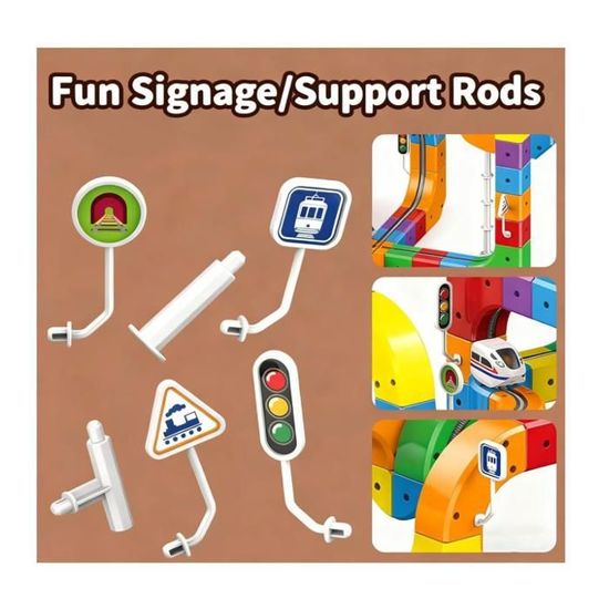 Sun Baby Circuit Avec Locomotive électrique Pour Enfants Dès 3 Ans - Jouet Avec Une Boucle, Un Viaduc, Un Pont, Une Barrière, Des Bâtiments De La Gare, Un Cinéma Et Un Magasin