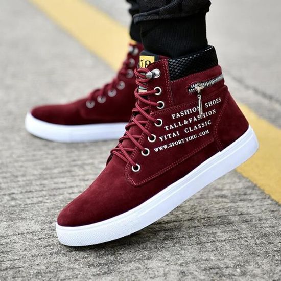 Basket rouge homme store