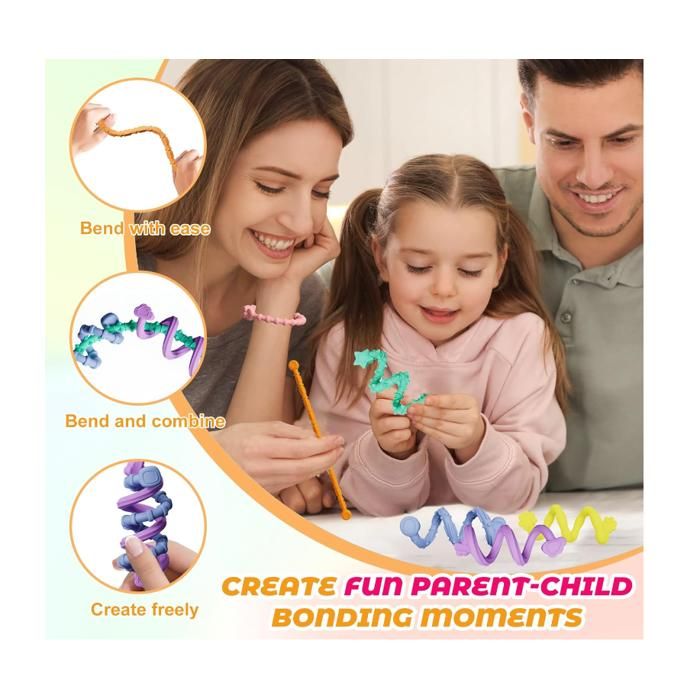 Lot De 6 Fidget Toys Anti-Stress – Corde Twisty En Silicone Pour Enfant Et Adulte – Jouet Sensoriel Flexible, Créatif, Décompression Et Concentration – Sans BPA