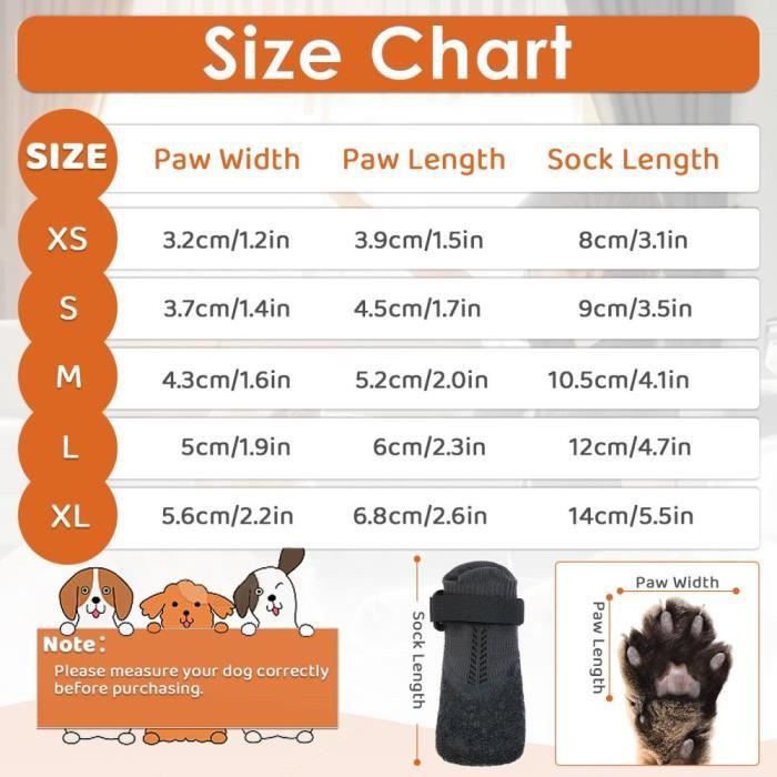 Chaussettes Antidérapantes Pour Chiens  2 Paires  - Douces Et Ajustables Protection Des Pattes Chaussettes Adherentes Avec Sangle Pour Un Controle Optimal De La Traction 92146344