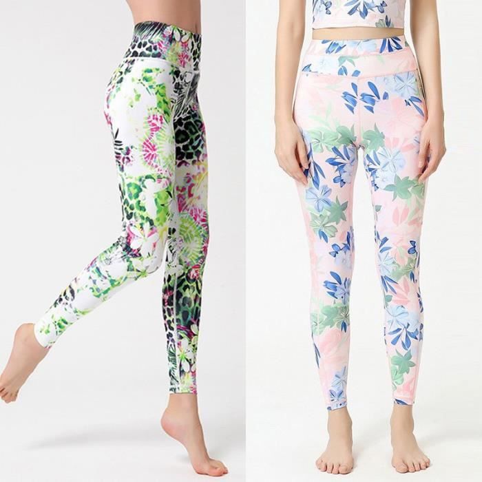 Legging de sport pour femmes FRERDE taille haute imprim