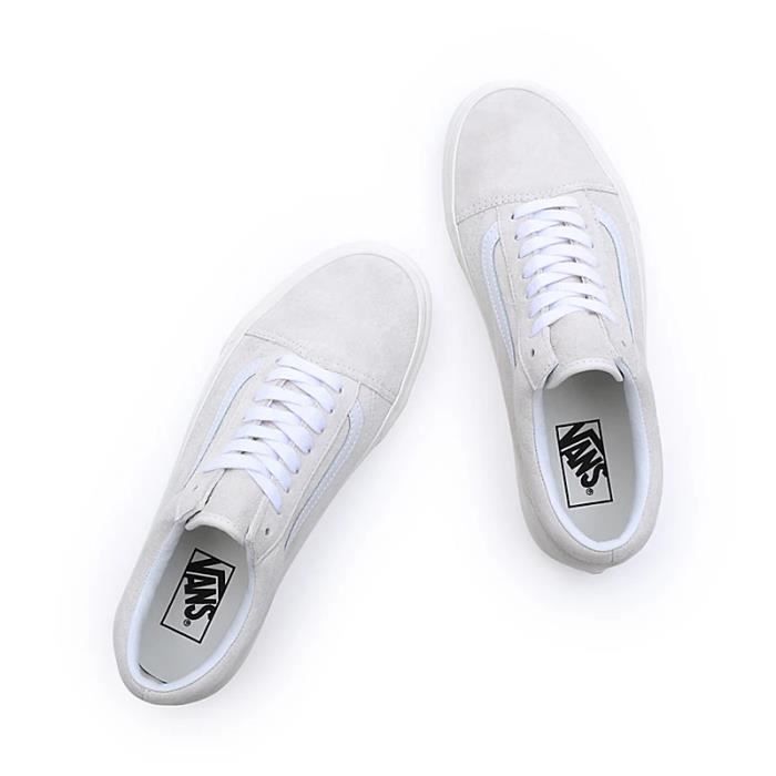 Vans Old Skool Vans Authentic Cuir Blanc Baskets Vans PIG SUEDE